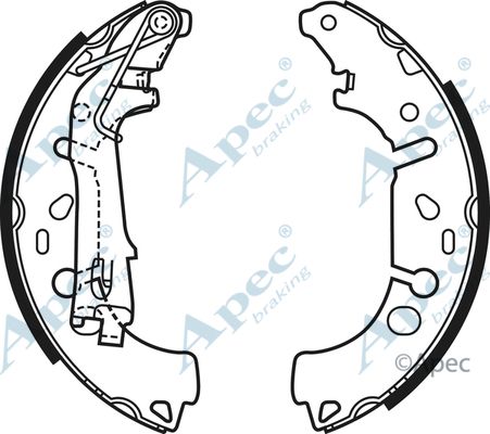 APEC BRAKING Bremžu loku komplekts SHU698